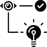 Idea solution icon symbol vector image. Illustration of the creative innovation concept design. EPS 10