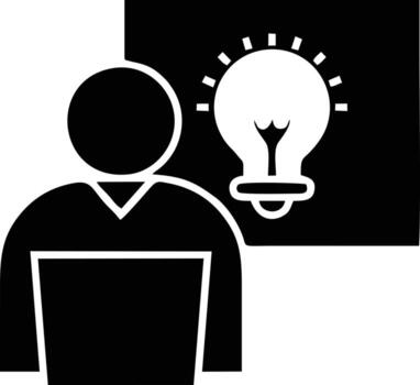 Idea solution icon symbol vector image. Illustration of the creative innovation concept design. EPS 10