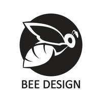 icono de diseño de ilustraciones de logotipo de abeja vector