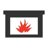 fireplace icon vector