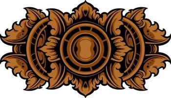 Classic ornament vector design for elements, editable color