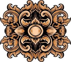 Classic ornament vector design for elements, editable color