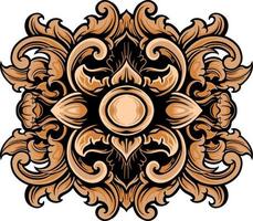 Classic ornament vector design for elements, editable color