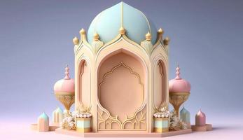 Islamic beautiful podium stage background photo