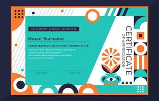 Abstract And Fun Certificate Template vector