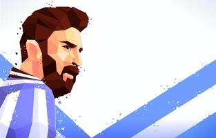 The Best Soccer Player Portrait Background vector