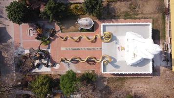 Aerial view of temple in thailand. photo