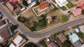 Aerial view of temple in thailand. photo