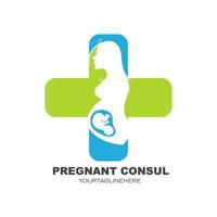 beauty pregnant women vector icon