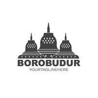 borobudur is indonesian temple one of the words miracles vector illustration