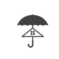 paraguas vector logo icono de seguro propiedad diseño