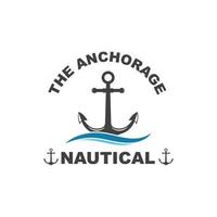 nautical and maritime icon logo vector illustration