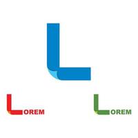 l  letter logo icon illustration vector