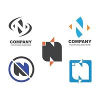 N letter company  logo icon vector