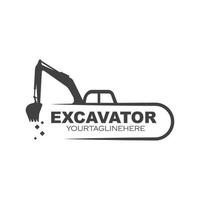 excavator icon logo vector design