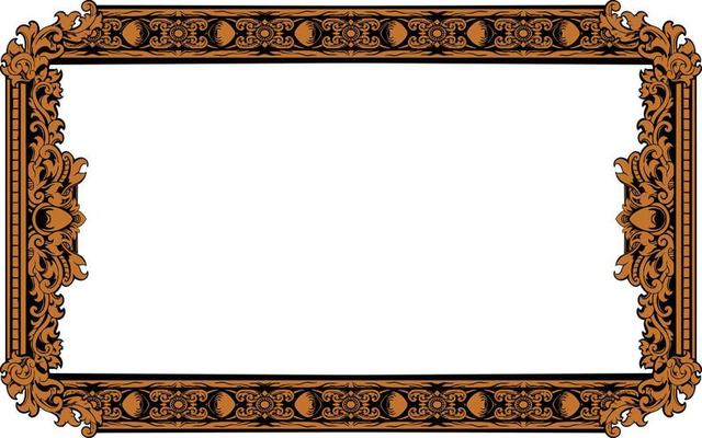 romantic classic engraved frame vector design