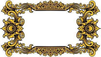 romantic classic engraved frame vector design