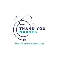 Thank you nurses. International nurses day design template vector