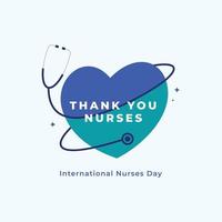 Thank you nurses. International nurses day design template vector