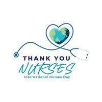 Thank you nurses. International nurses day design template vector