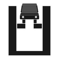 car lift hydraulic icon vector