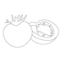 icono de fruta de tomate vector