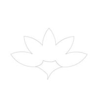 icono de flor de loto vector