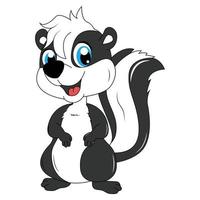 cute skunk animal cartoon illustration graphic vector