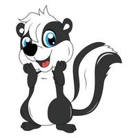 cute skunk animal cartoon illustration graphic vector