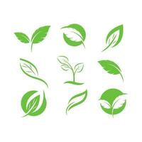 Logos of green leaf ecology nature element vecto vector