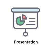 Presentation Vector Fill outline Icons. Simple stock illustration stock