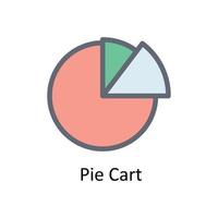 Pie Cart Vector Fill outline Icons. Simple stock illustration stock