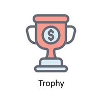 Trophy Vector Fill outline Icons. Simple stock illustration stock