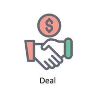 Deal  Vector Fill outline Icons. Simple stock illustration stock