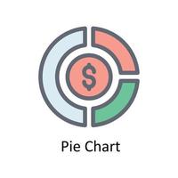 Pie Chart Vector Fill outline Icons. Simple stock illustration stock