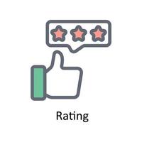 Rating Vector Fill outline Icons. Simple stock illustration stock