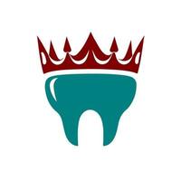 Tooth with crown icon. Monochrome vector illustration isolated on white background.