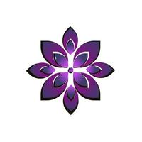 Abstract flower logo template design vector