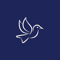 Vector dove illustration free logo design