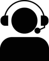 Call center service icon vector . Customer service symbol , user with headphone