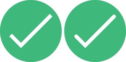 Check mark button set vector illustration . Tick icon set
