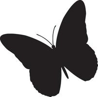 Butterfly silhouette. Vector isolated on white.