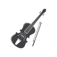 violín icono vector ilustración diseño