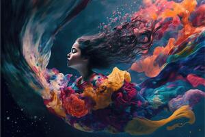 Dreamlike imagery dances in a sea of color photo