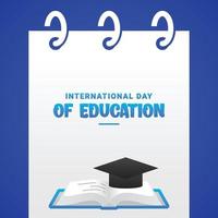 dia internacional de la educacion vector