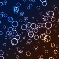 Colorful neon geometric circles abstract background vector