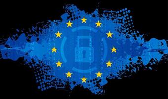 General Data Protection Regulation - GDPR hi-tech background vector