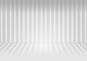 Grey white striped wall and floor abstract background vector