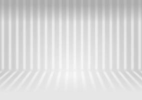 Grey white striped wall and floor abstract background vector