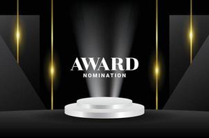 Awards Podium Ceremony Gradient Luxury Background vector